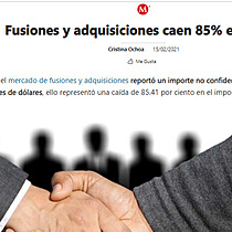 Fusiones y adquisiciones caen 85% en enero